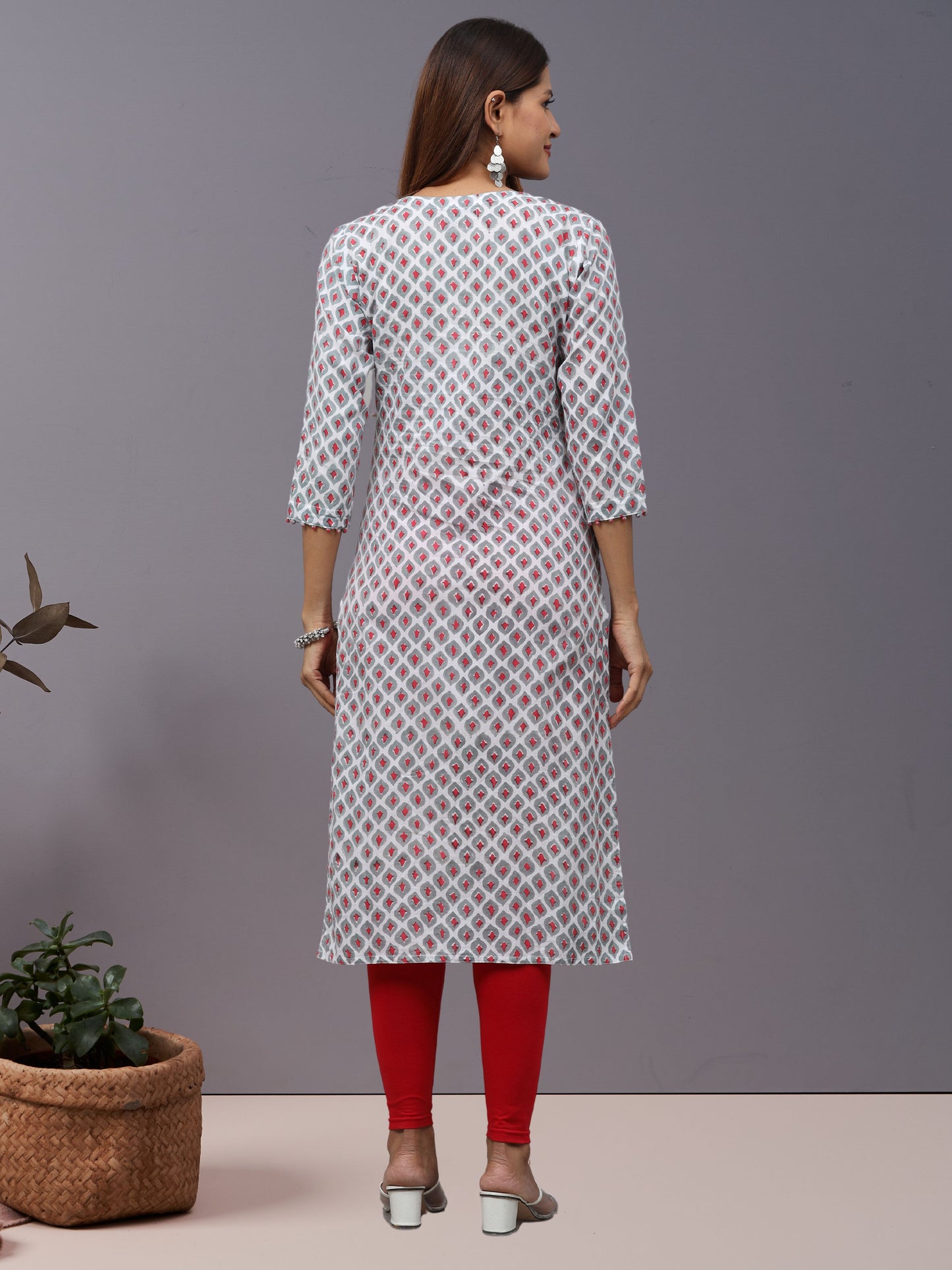 Cotton Block Printed Long Kurta