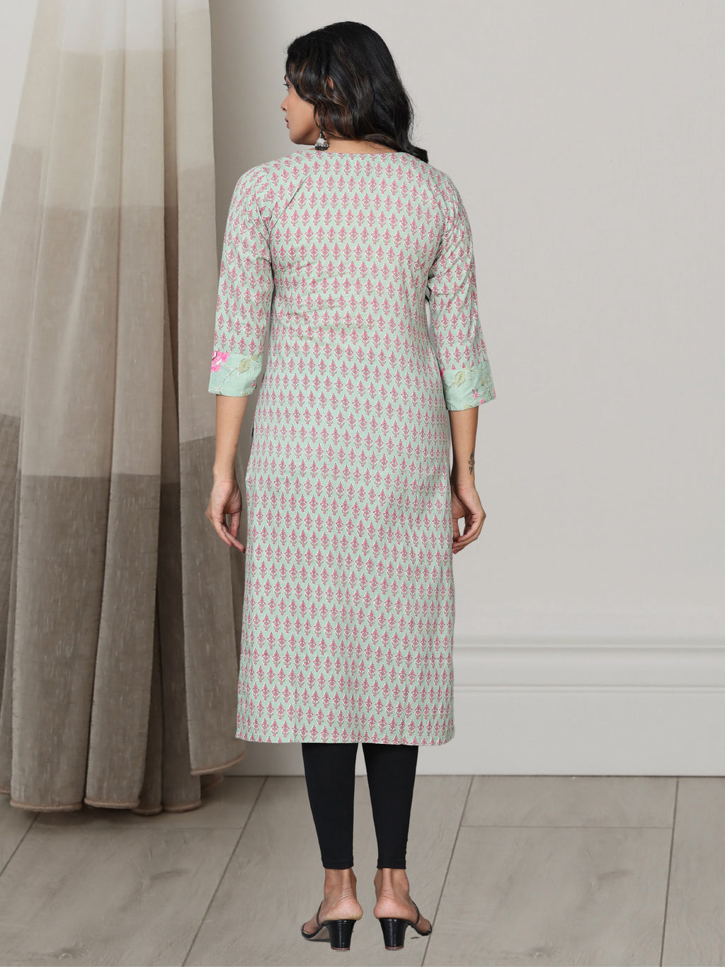 Cotton Block Printed Long Kurta