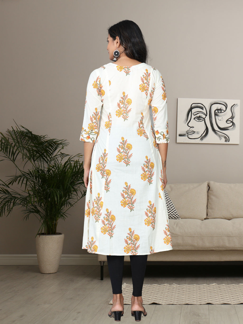Cotton Block Printed Long Kurta