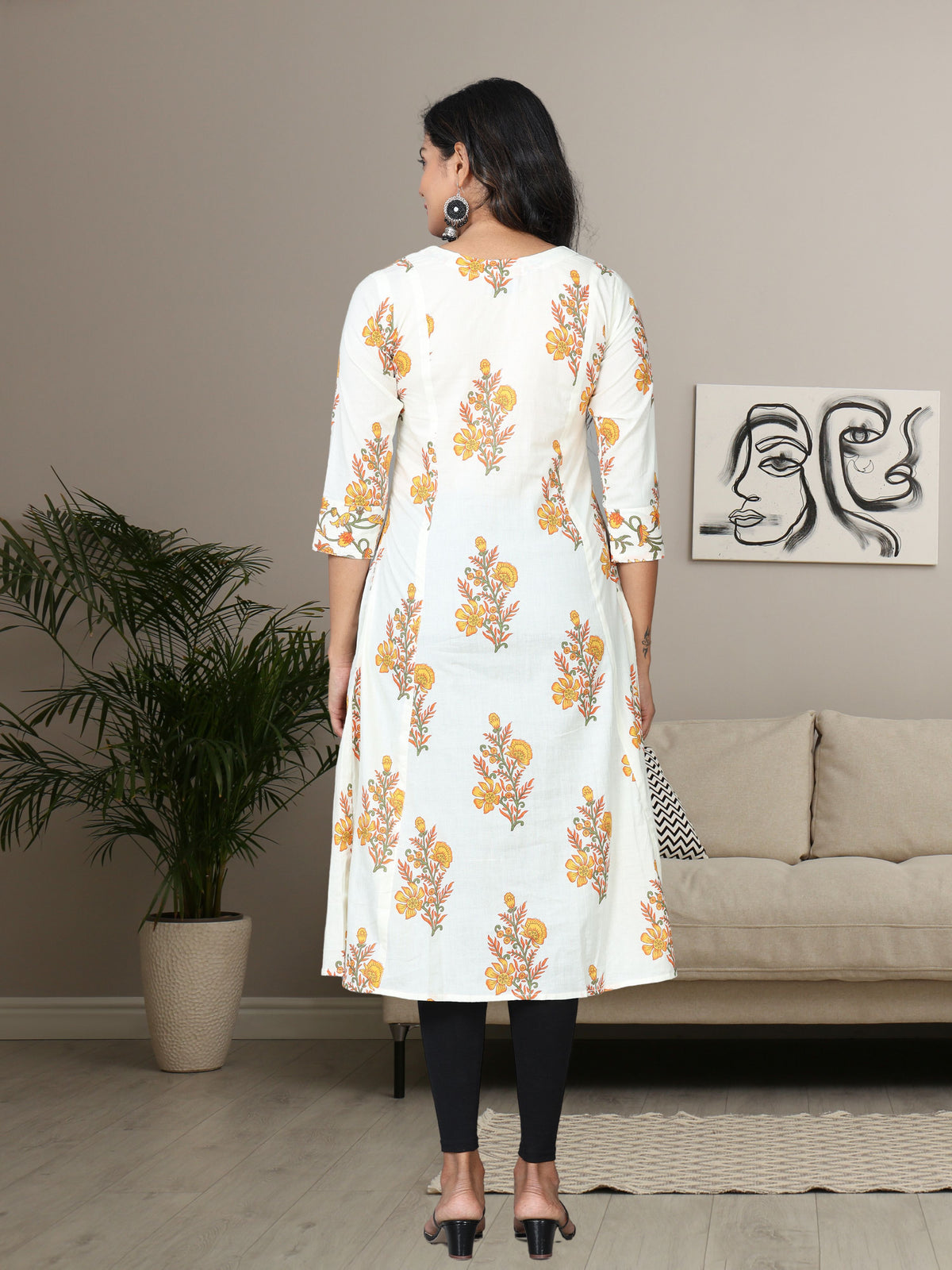 Cotton Block Printed Long Kurta