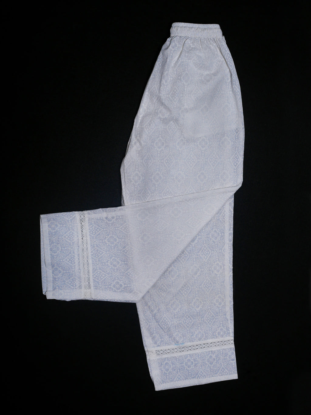 Cotton Printed White Pant