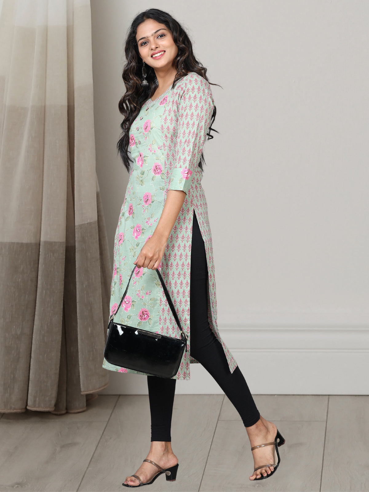 Cotton Block Printed Long Kurta