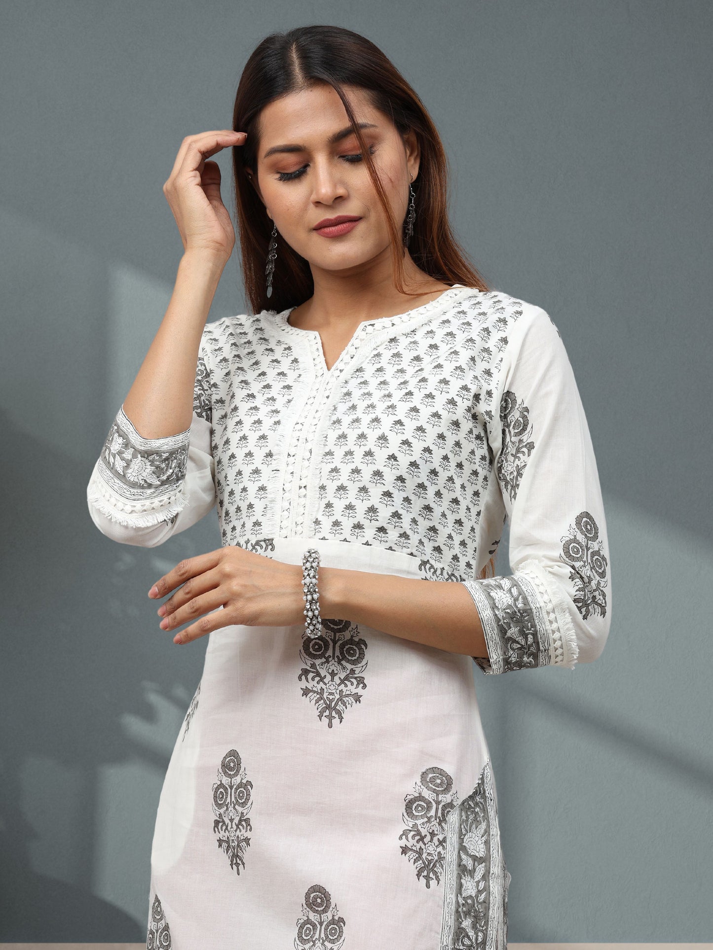 Cotton Block printed Long Kurta