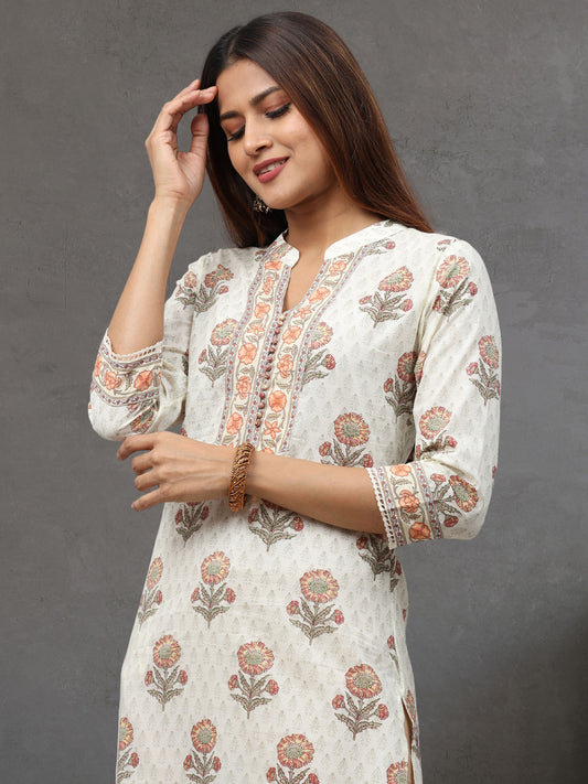 Cotton Block Printed Long Kurta