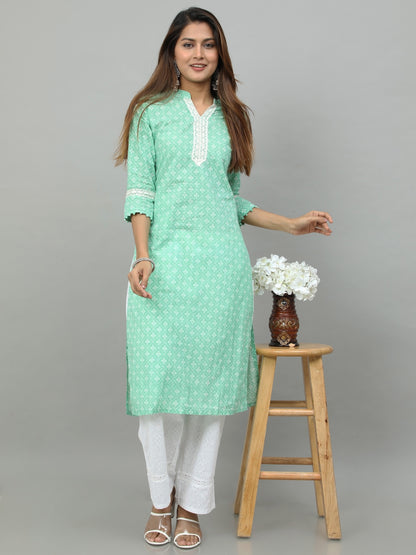 Cotton Block Printed Long Kurta