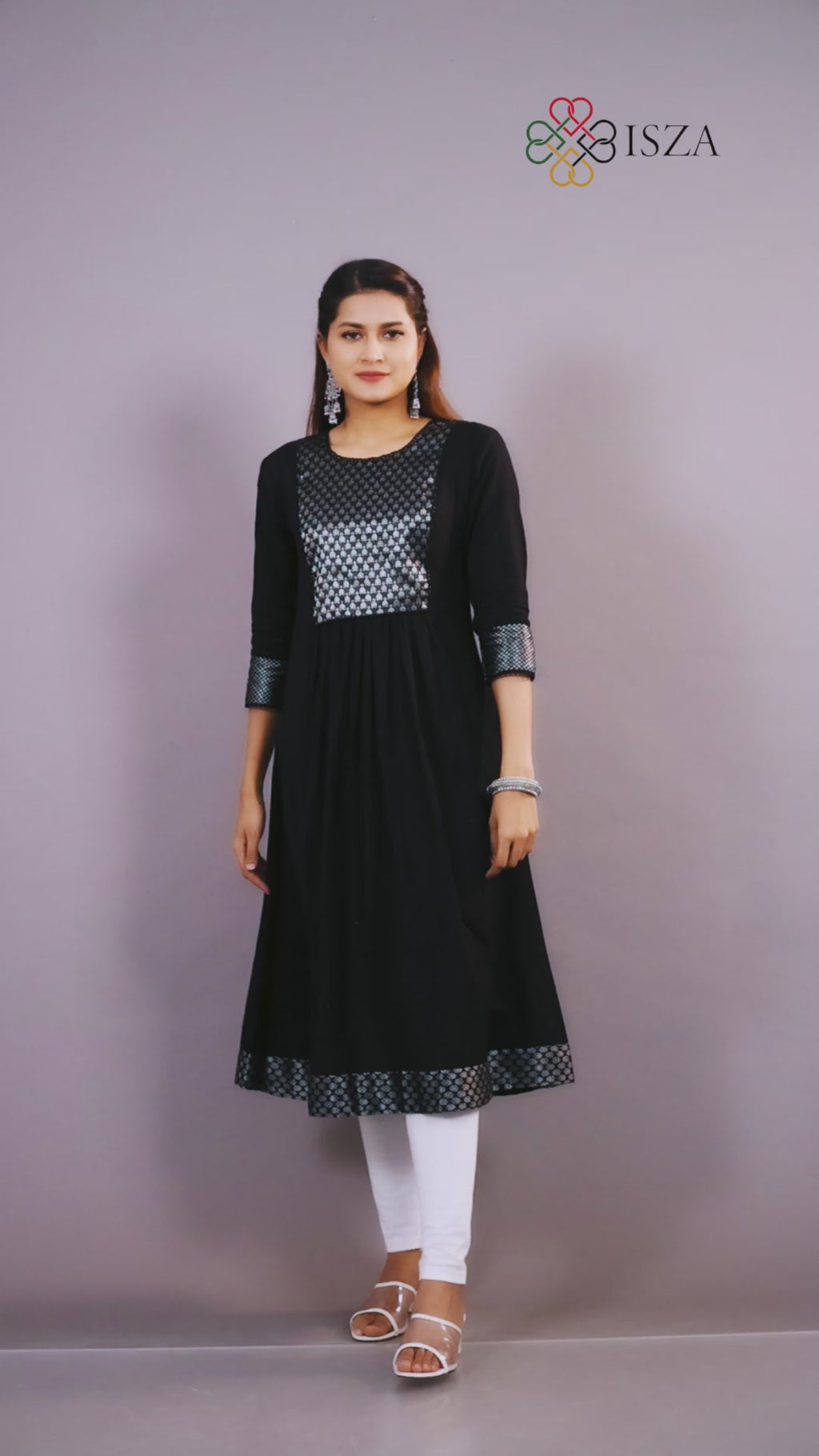 Cotton Jacquard Designed Long Kurta