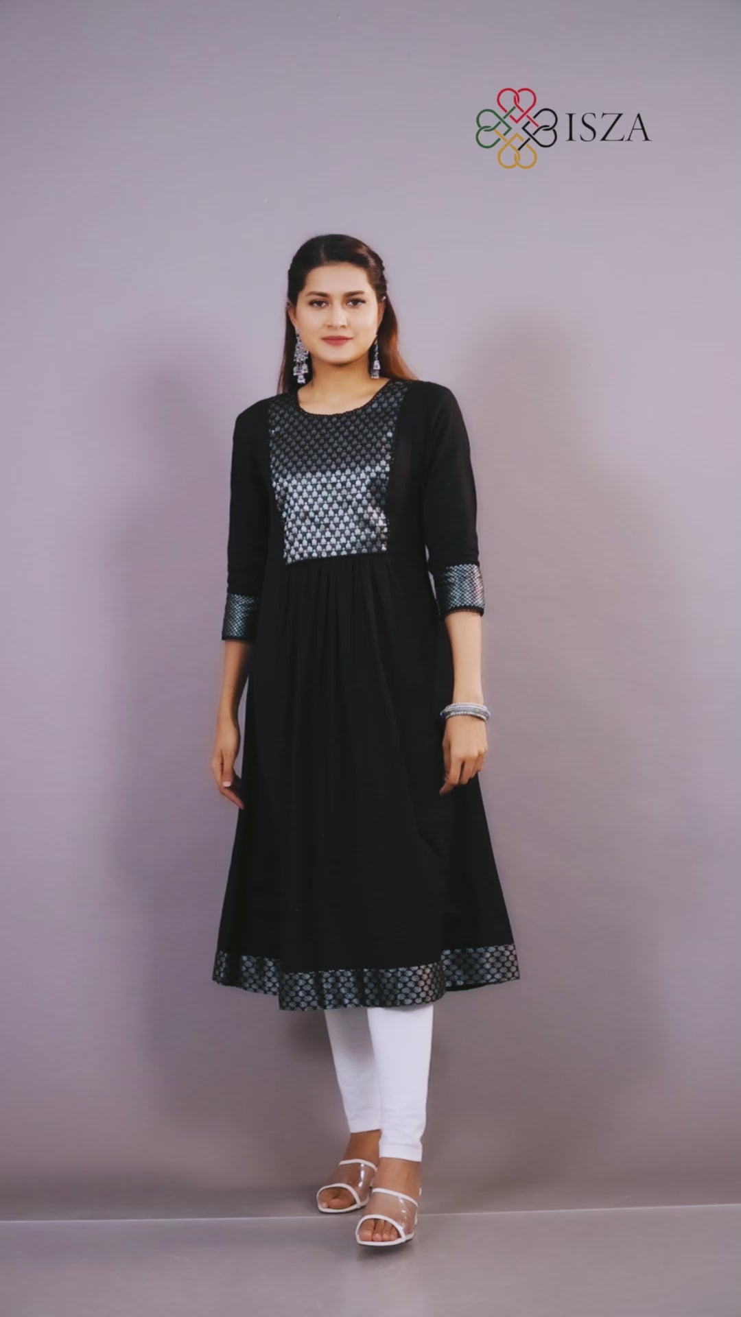 Cotton Jacquard Designed Long Kurta