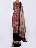 Cotton Kalamkari Printed Resham Border Suit Set